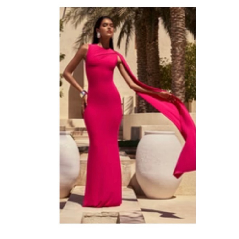 Club L London Fuchsia Maxi Dress